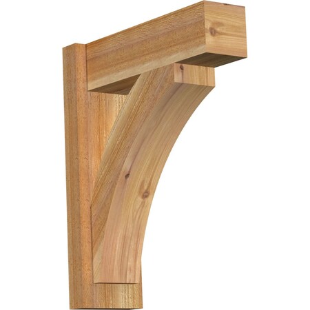 Ekena Millwork Thorton Block Rough Sawn Outlooker, Western Red Cedar, 6"W x 18"D x 22"H OUT06X18X22THR05RWR